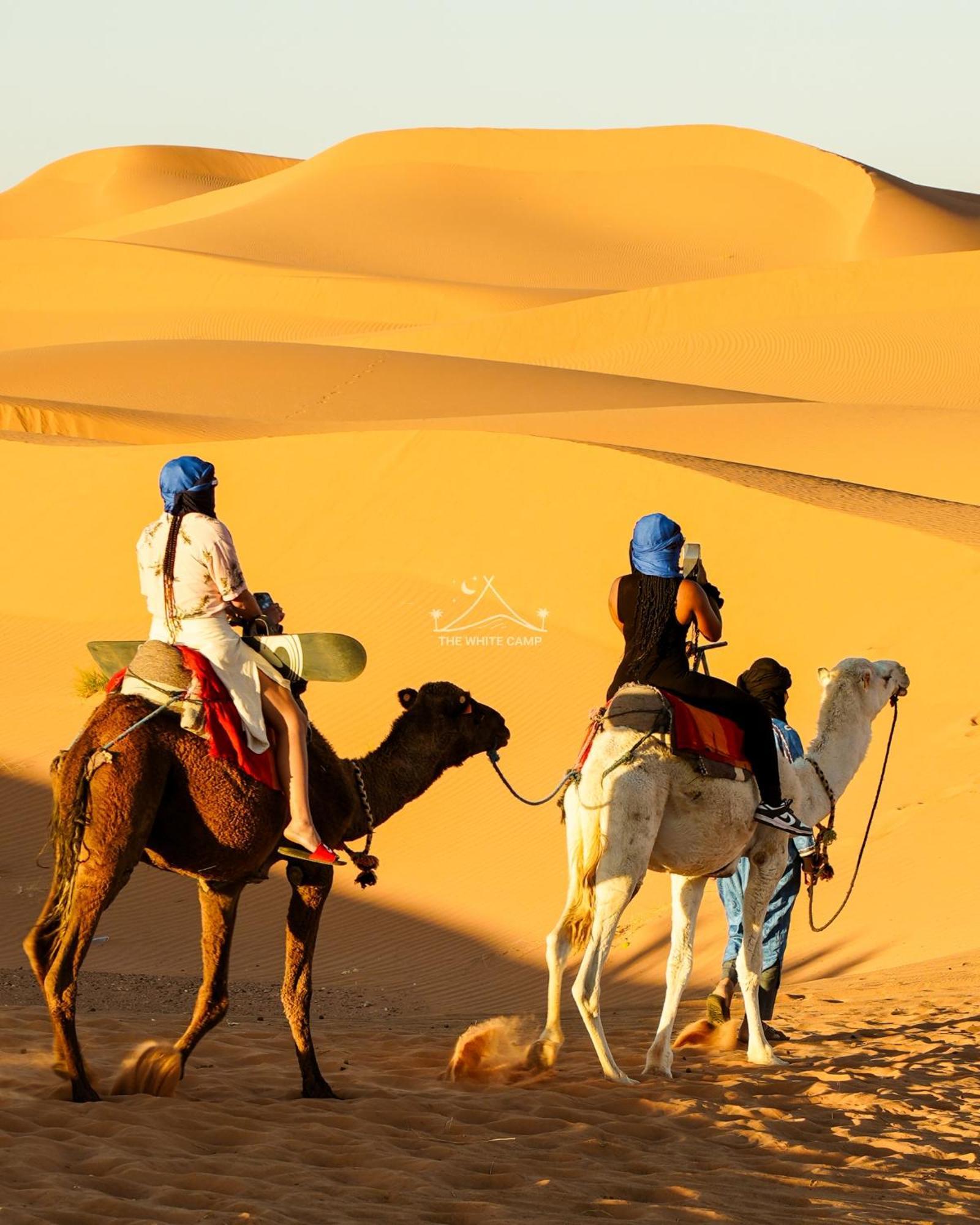 The White Camp - Your Merzouga Luxury Desert Camp & Erg Chebbi Dunes Camel Riding Buitenkant foto